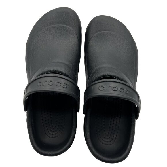 Crocs Mens 11 Classic Bistro Black Clogs Casual Work Comfort Shoes Beach Sandals - Picture 5 of 9